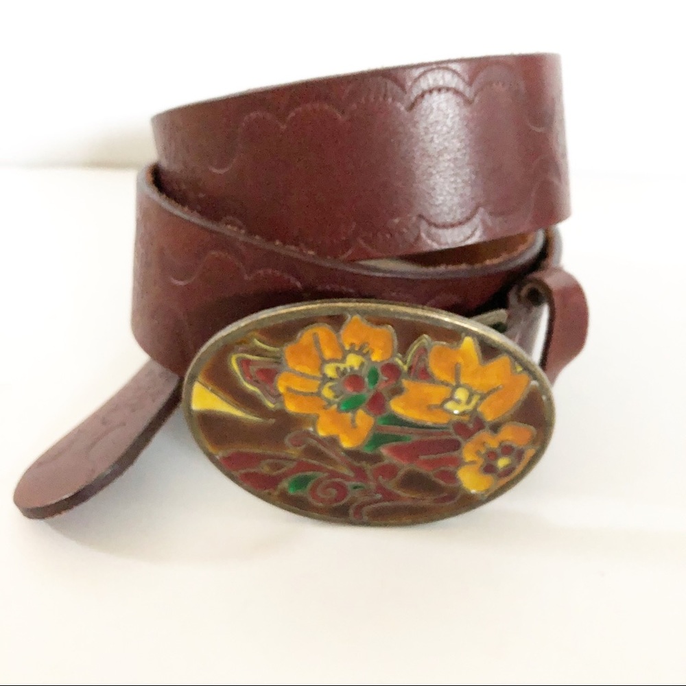 Genuine Leather Embossed Belt